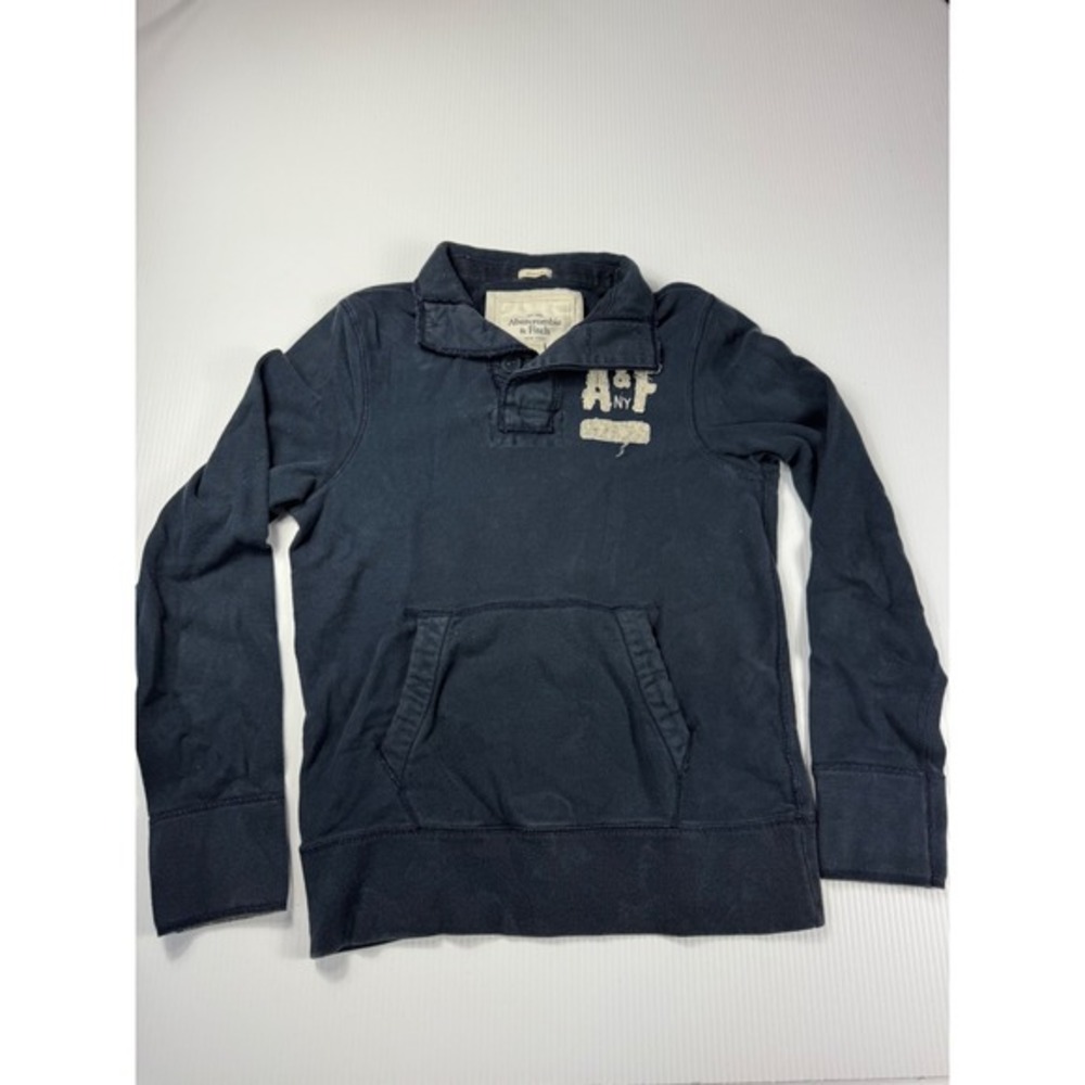 Abercrombie & Fitch Pullover Sweatshirt A&F NY Patch Pocket‎ Muscle M